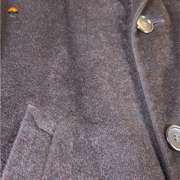 Quality By Kuppenheimer Overcoat Black Wool Cashmere Blend Academia Men's Sz 48 - Picture 12 of 13